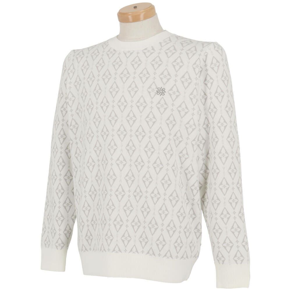 セントアンドリュース St ANDREWS　メンズ ダイヤロゴジャガード 長袖 クルーネック ニット プルオーバー 042-5270153　2025年モデル 詳細1 詳細10