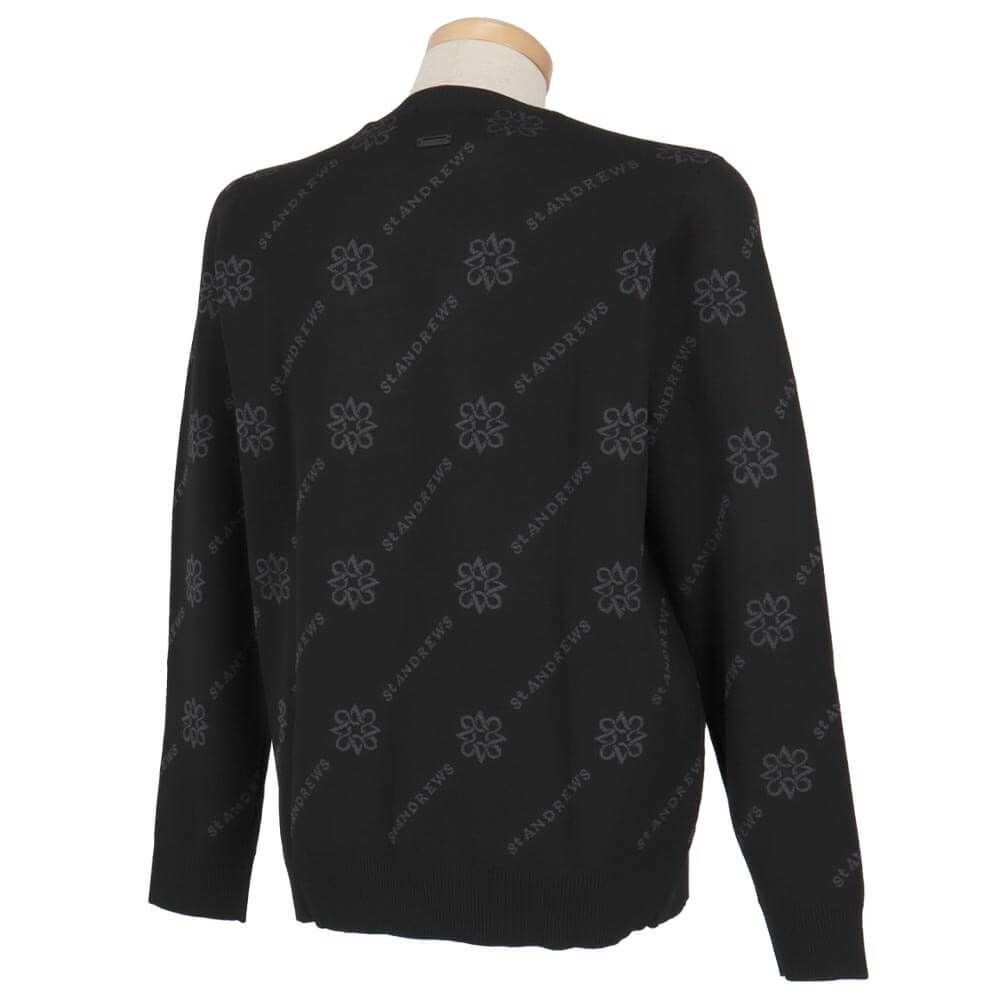 セントアンドリュース St ANDREWS　メンズ ロゴジャガード 長袖 クルーネック ニット プルオーバー 042-5270951　2025年モデル 詳細1 詳細3