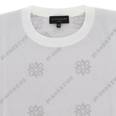 セントアンドリュース St ANDREWS　メンズ ロゴジャガード 長袖 クルーネック ニット プルオーバー 042-5270951　2025年モデル 詳細1 詳細8