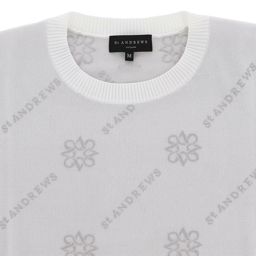 セントアンドリュース St ANDREWS　メンズ ロゴジャガード 長袖 クルーネック ニット プルオーバー 042-5270951　2025年モデル 詳細1 詳細8