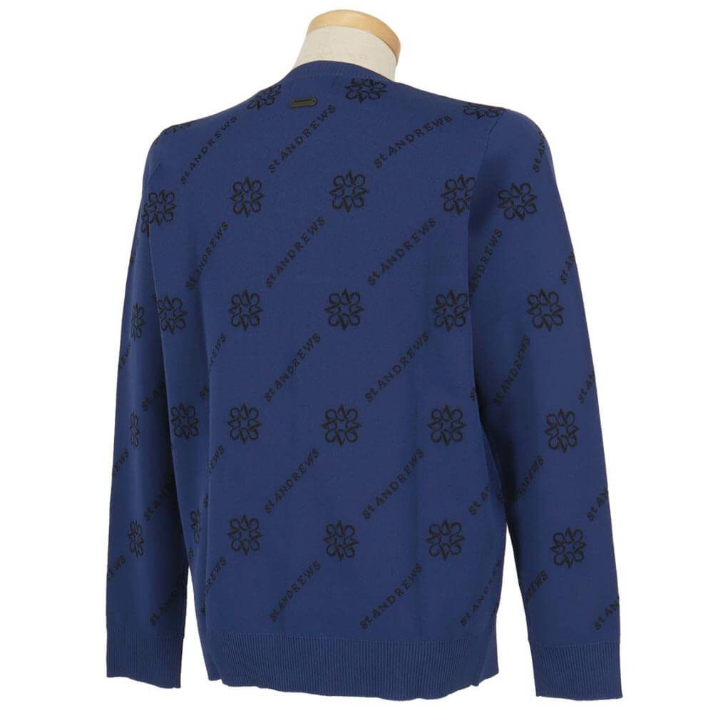 セントアンドリュース St ANDREWS　メンズ ロゴジャガード 長袖 クルーネック ニット プルオーバー 042-5270951　2025年モデル 詳細1 詳細12
