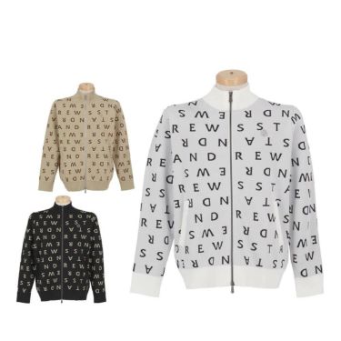 セントアンドリュース St ANDREWS　メンズ ロゴジャガード 長袖 フルジップ ニット 042-5272053　2025年モデル 詳細1