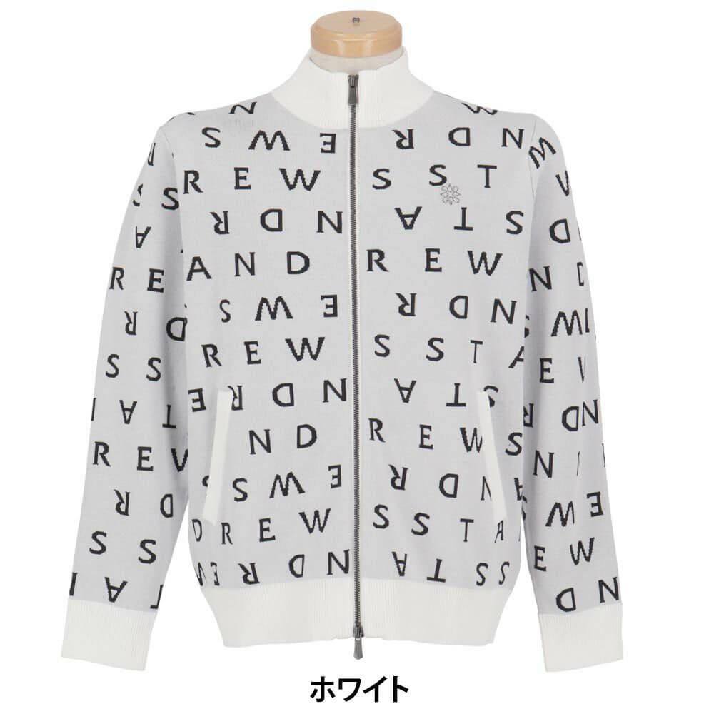 セントアンドリュース St ANDREWS　メンズ ロゴジャガード 長袖 フルジップ ニット 042-5272053　2025年モデル 詳細1 詳細5