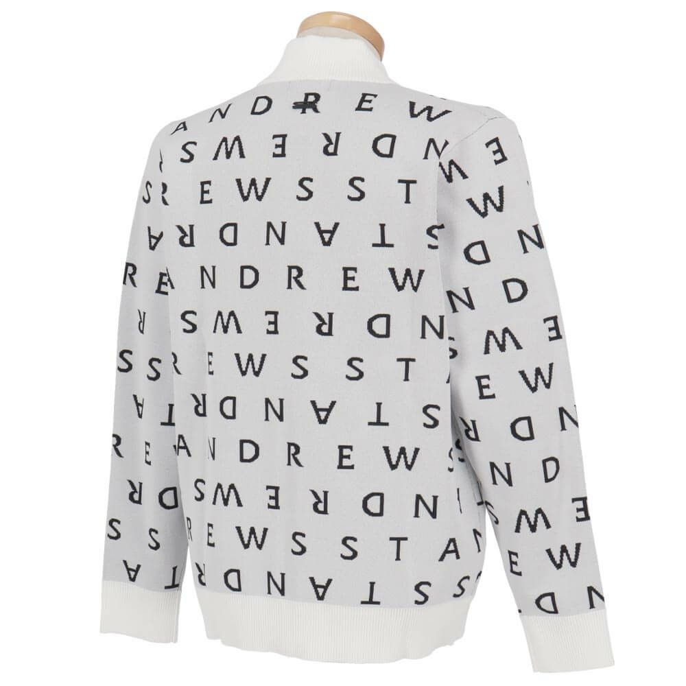 セントアンドリュース St ANDREWS　メンズ ロゴジャガード 長袖 フルジップ ニット 042-5272053　2025年モデル 詳細1 詳細6