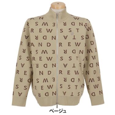 セントアンドリュース St ANDREWS　メンズ ロゴジャガード 長袖 フルジップ ニット 042-5272053　2025年モデル 詳細1 詳細8