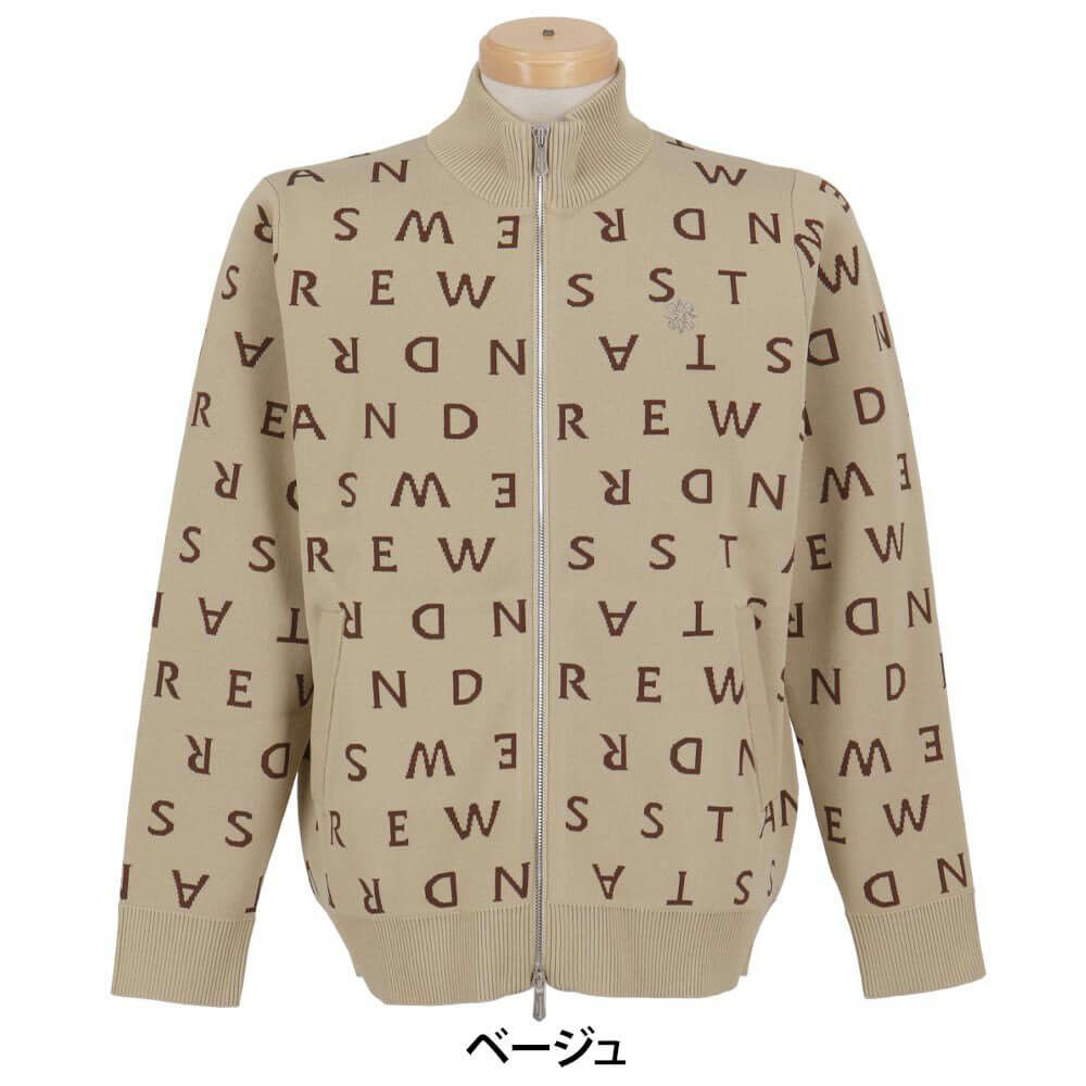 セントアンドリュース St ANDREWS　メンズ ロゴジャガード 長袖 フルジップ ニット 042-5272053　2025年モデル 詳細1 詳細8