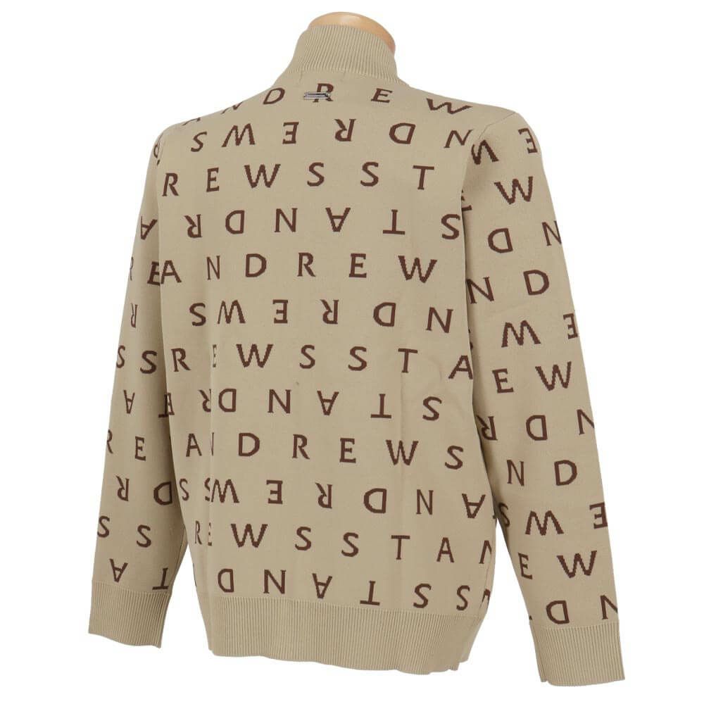 セントアンドリュース St ANDREWS　メンズ ロゴジャガード 長袖 フルジップ ニット 042-5272053　2025年モデル 詳細1 詳細9