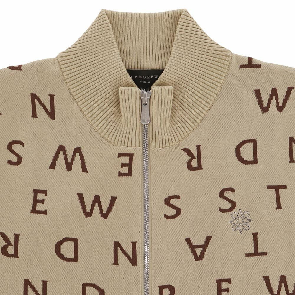 セントアンドリュース St ANDREWS　メンズ ロゴジャガード 長袖 フルジップ ニット 042-5272053　2025年モデル 詳細1 詳細11