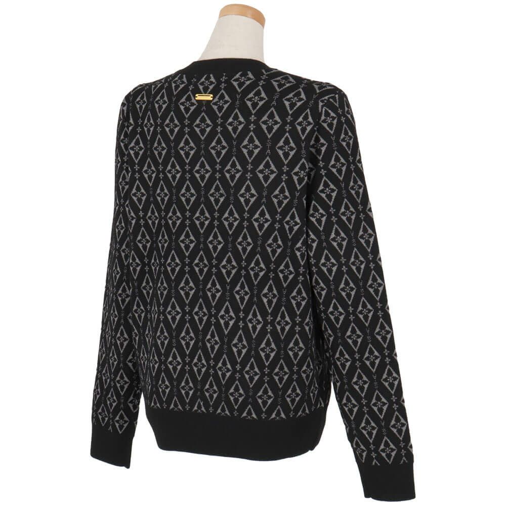 セントアンドリュース St ANDREWS　レディース ダイヤロゴジャガード 長袖 クルーネック ニット プルオーバー 043-5270154　2025年モデル 詳細1 詳細3