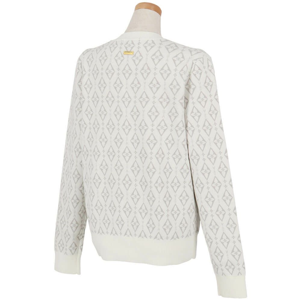 セントアンドリュース St ANDREWS　レディース ダイヤロゴジャガード 長袖 クルーネック ニット プルオーバー 043-5270154　2025年モデル 詳細1 詳細6