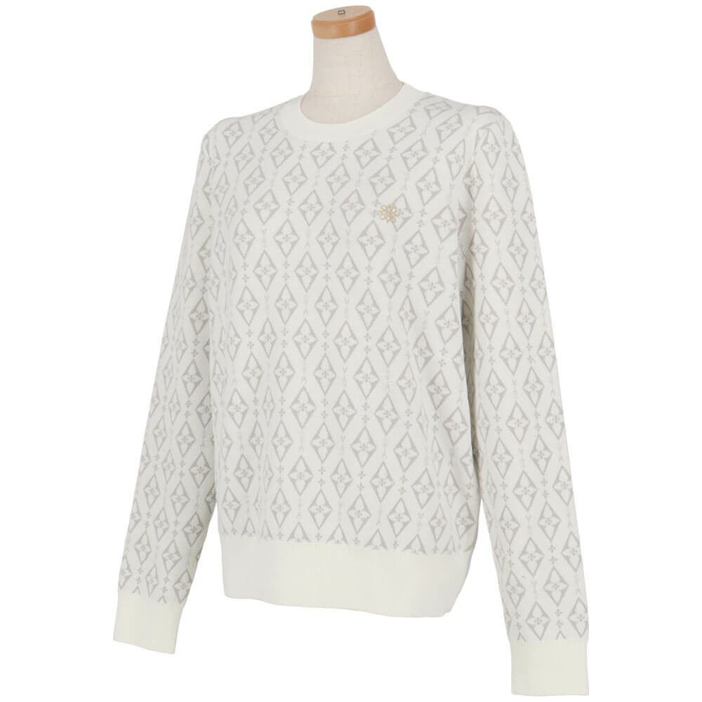 セントアンドリュース St ANDREWS　レディース ダイヤロゴジャガード 長袖 クルーネック ニット プルオーバー 043-5270154　2025年モデル 詳細1 詳細7