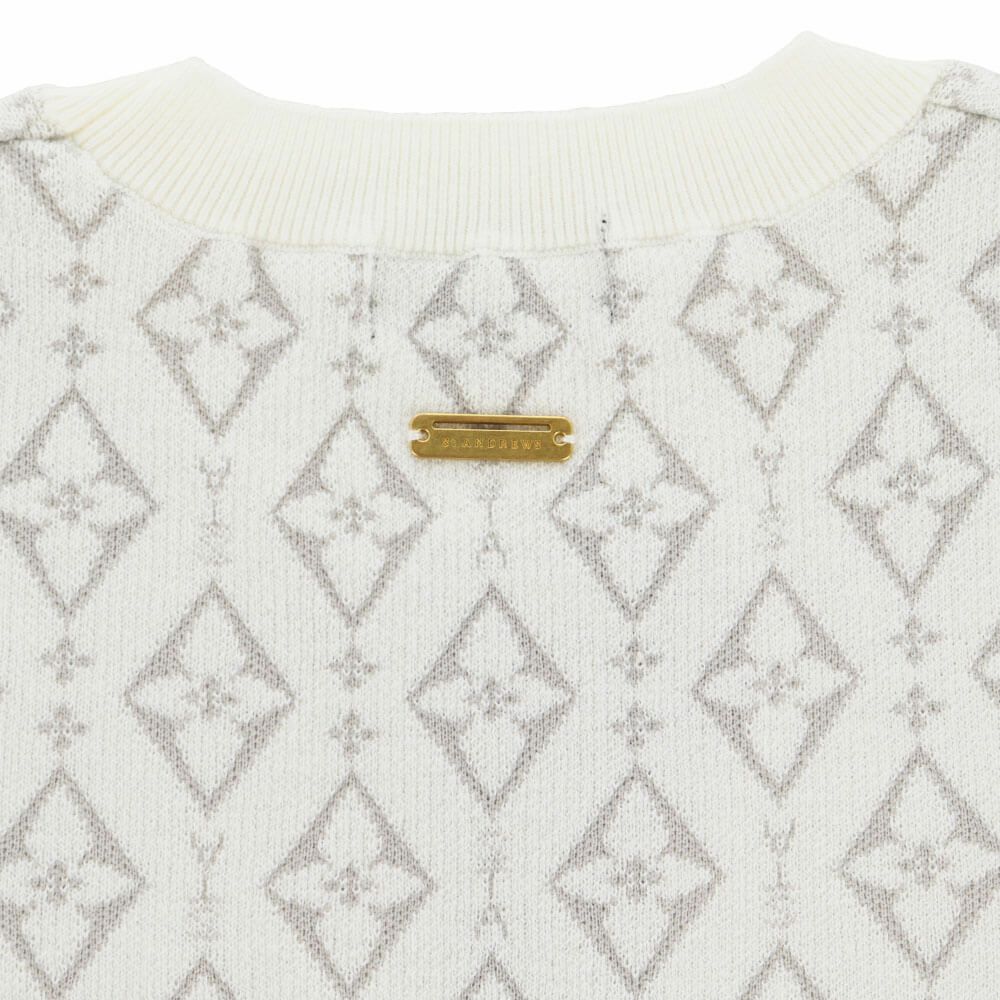 セントアンドリュース St ANDREWS　レディース ダイヤロゴジャガード 長袖 クルーネック ニット プルオーバー 043-5270154　2025年モデル 詳細1 詳細9