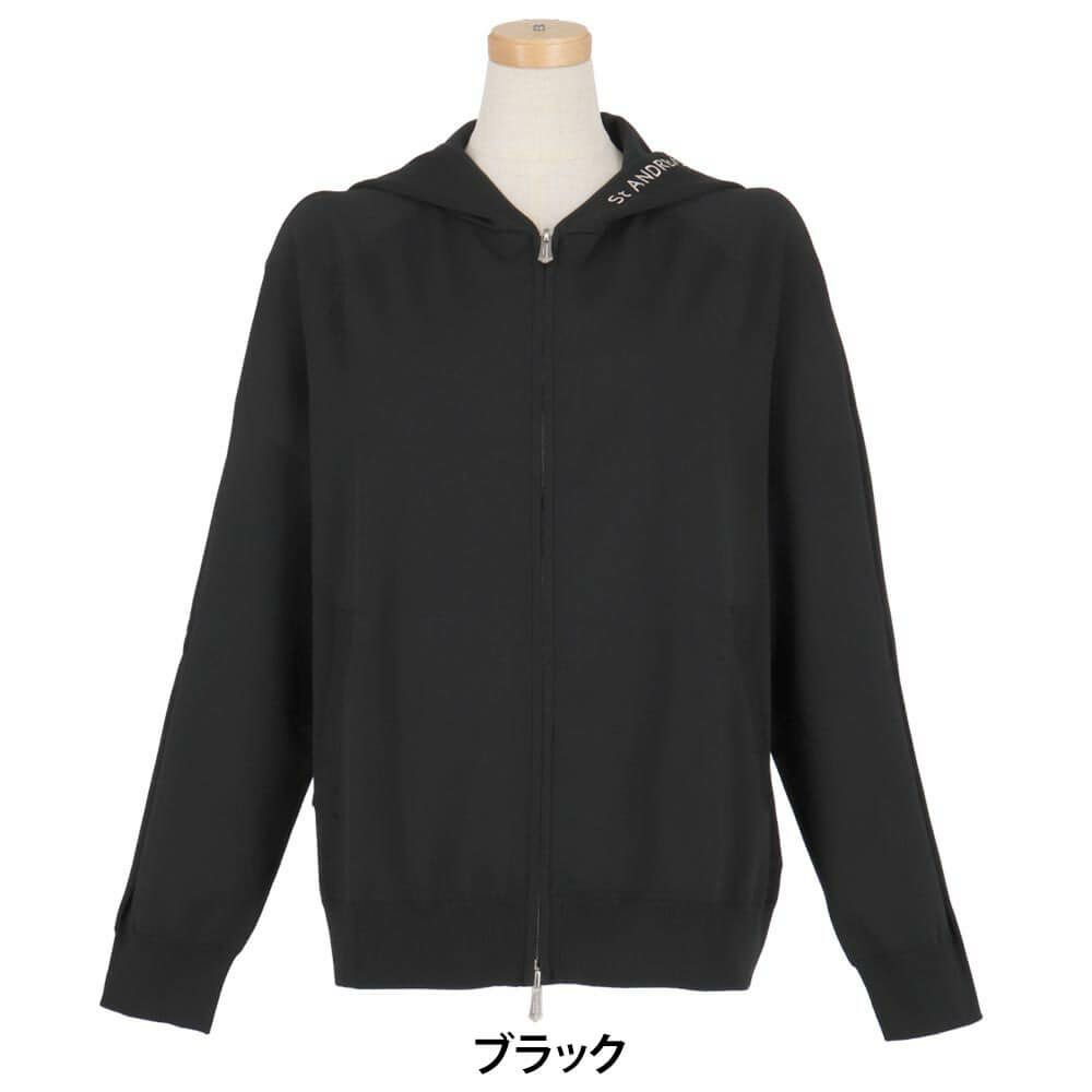 セントアンドリュース St ANDREWS　レディース 天竺 長袖 フルジップ ニット フーディ 043-5272052　2025年モデル 詳細1 詳細2