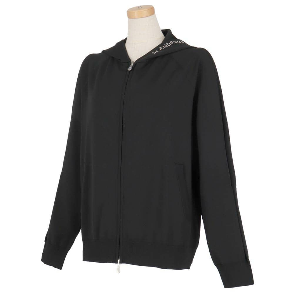 セントアンドリュース St ANDREWS　レディース 天竺 長袖 フルジップ ニット フーディ 043-5272052　2025年モデル 詳細1 詳細4
