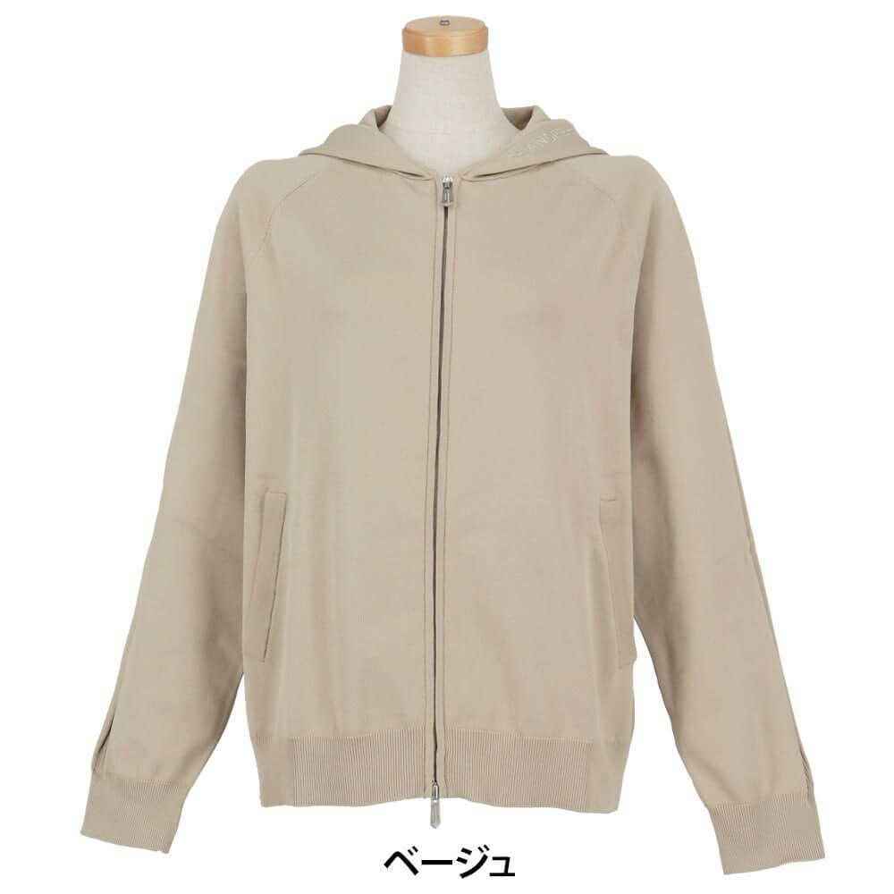 セントアンドリュース St ANDREWS　レディース 天竺 長袖 フルジップ ニット フーディ 043-5272052　2025年モデル 詳細1 詳細5