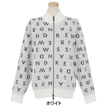 セントアンドリュース St ANDREWS　レディース ロゴジャガード 長袖 フルジップ ニット 043-5272054　2025年モデル 詳細1 詳細5