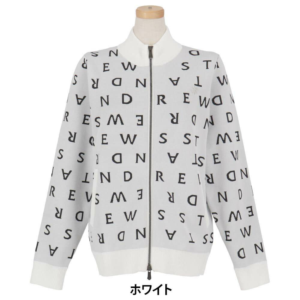 セントアンドリュース St ANDREWS　レディース ロゴジャガード 長袖 フルジップ ニット 043-5272054　2025年モデル 詳細1 詳細5