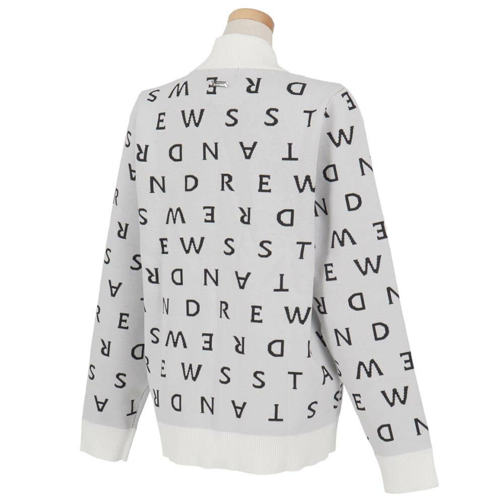 セントアンドリュース St ANDREWS　レディース ロゴジャガード 長袖 フルジップ ニット 043-5272054　2025年モデル 詳細1 詳細6