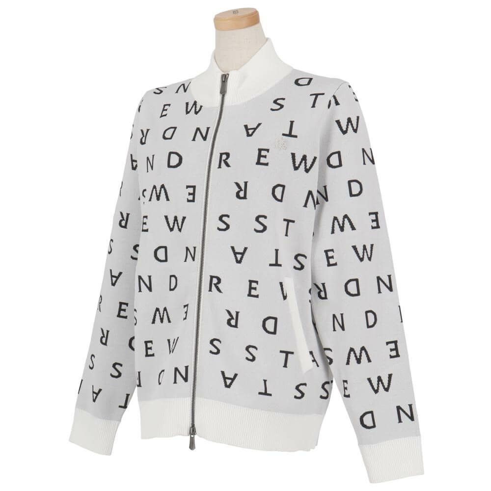 セントアンドリュース St ANDREWS　レディース ロゴジャガード 長袖 フルジップ ニット 043-5272054　2025年モデル 詳細1 詳細7