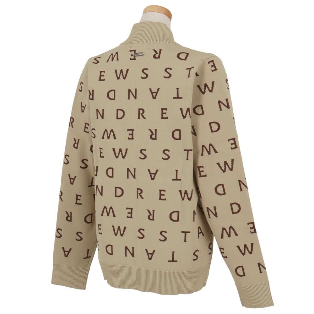 セントアンドリュース St ANDREWS　レディース ロゴジャガード 長袖 フルジップ ニット 043-5272054　2025年モデル 詳細1 詳細12