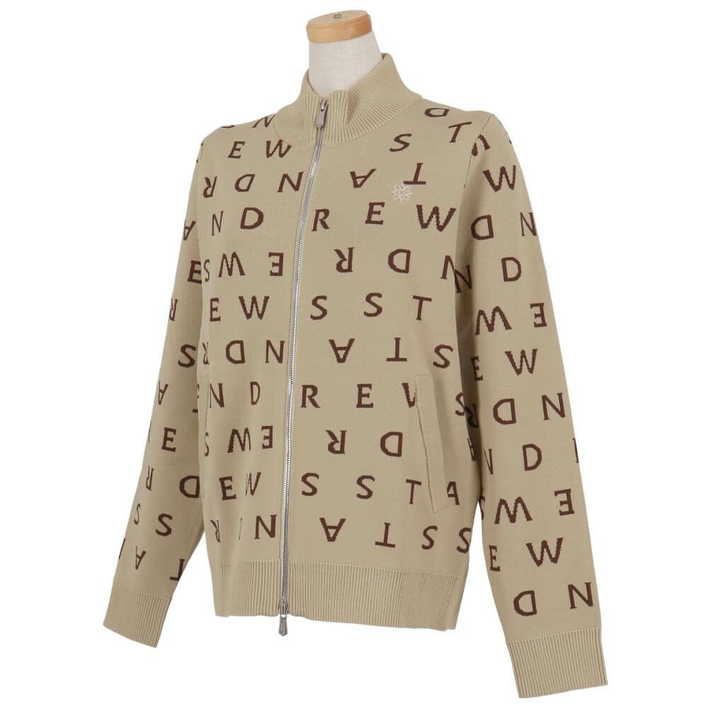 セントアンドリュース St ANDREWS　レディース ロゴジャガード 長袖 フルジップ ニット 043-5272054　2025年モデル 詳細1 詳細13