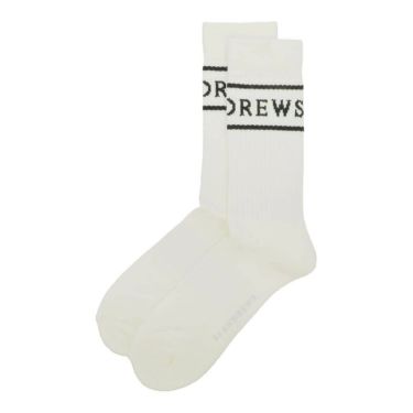 セントアンドリュース St ANDREWS　メンズ ライン ミドルソックス 042-5286051 030 ホワイト　2025年モデル ホワイト