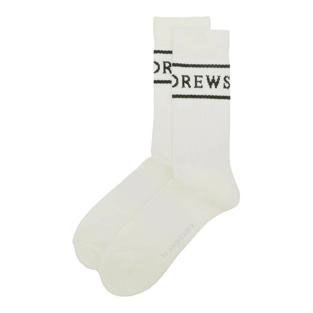 セントアンドリュース St ANDREWS　メンズ ライン ミドルソックス 042-5286051 030 ホワイト　2025年モデル ホワイト