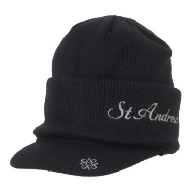 セントアンドリュース St ANDREWS　2WAY ニットキャップ 042-5287152 010 ブラック　2025年モデル ブラック