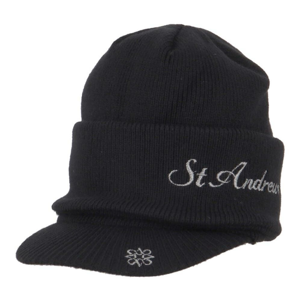 セントアンドリュース St ANDREWS　2WAY ニットキャップ 042-5287152 010 ブラック　2025年モデル ブラック