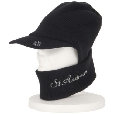セントアンドリュース St ANDREWS　2WAY ニットキャップ 042-5287152 010 ブラック　2025年モデル ブラック 詳細3
