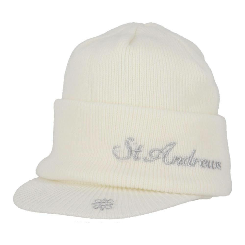 セントアンドリュース St ANDREWS　2WAY ニットキャップ 042-5287152 030 ホワイト　2025年モデル ホワイト