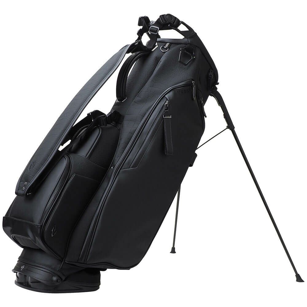 VESSEL ヴェゼル　PLAYER 5.0 Croc Black SINGLE プレイヤー5.0　スタンド キャディバッグ クロコブラック 詳細2