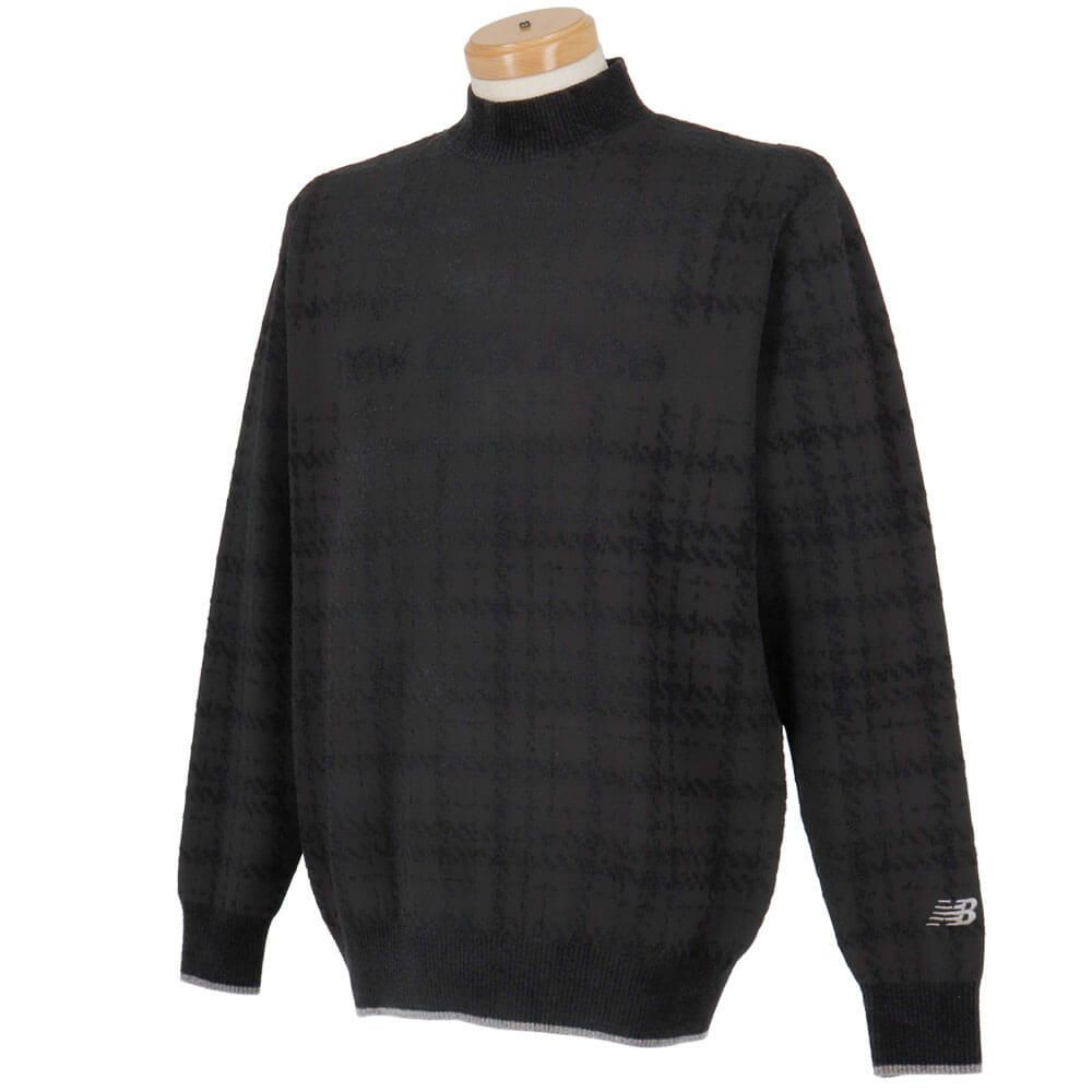 ニューバランスゴルフ　メンズ グレンチェック柄 長袖 モックネック ニット プルオーバー 012-5270007　2025年モデル 詳細4