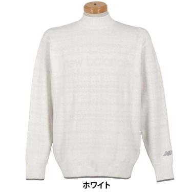 ニューバランスゴルフ　メンズ グレンチェック柄 長袖 モックネック ニット プルオーバー 012-5270007　2025年モデル 詳細5