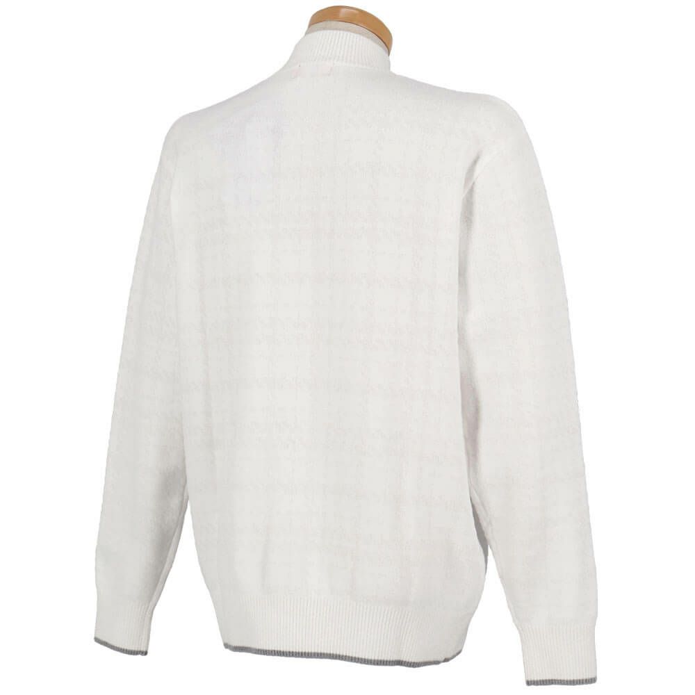 ニューバランスゴルフ　メンズ グレンチェック柄 長袖 モックネック ニット プルオーバー 012-5270007　2025年モデル 詳細6