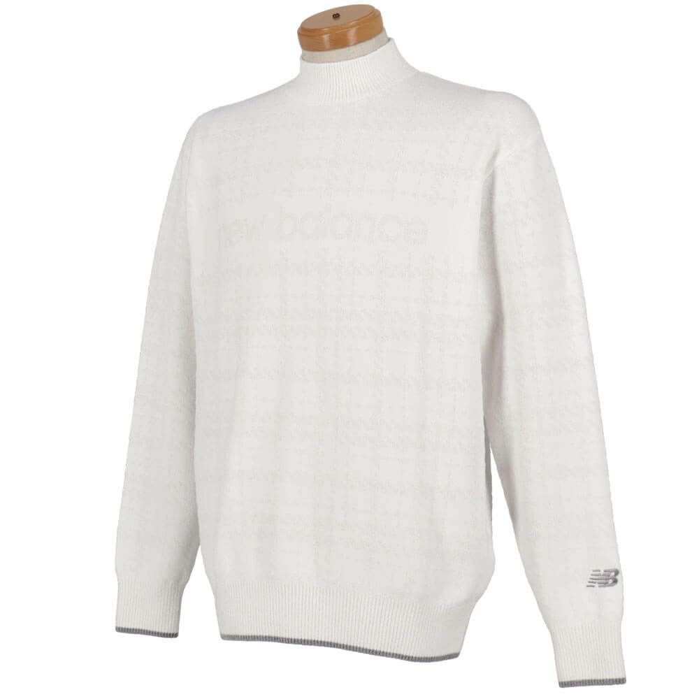 ニューバランスゴルフ　メンズ グレンチェック柄 長袖 モックネック ニット プルオーバー 012-5270007　2025年モデル 詳細7