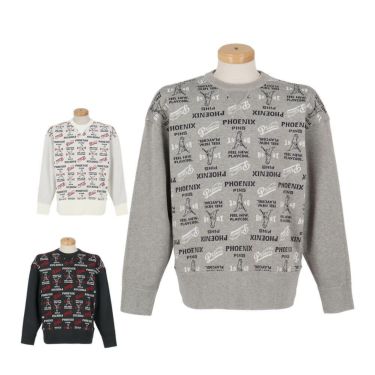 ピン PING　メンズ ジャカード 長袖 クルーネック ニット プルオーバー 621-5270002　2025年モデル 詳細1