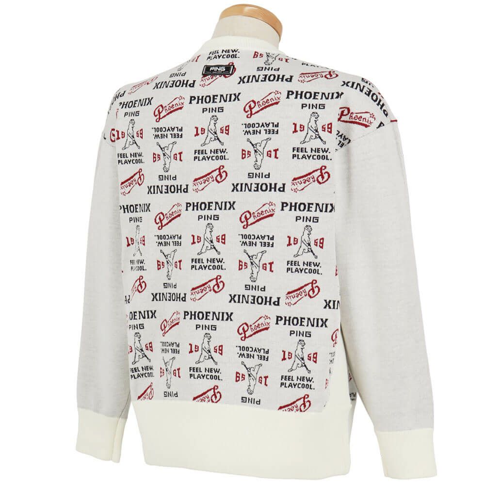 ピン PING　メンズ ジャカード 長袖 クルーネック ニット プルオーバー 621-5270002　2025年モデル 詳細1 詳細6