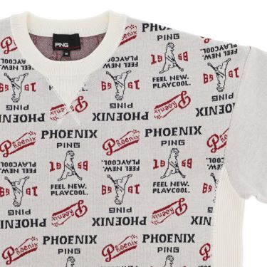 ピン PING　メンズ ジャカード 長袖 クルーネック ニット プルオーバー 621-5270002　2025年モデル 詳細1 詳細8