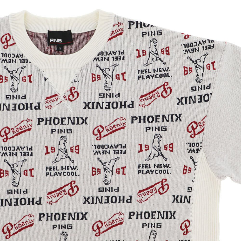 ピン PING　メンズ ジャカード 長袖 クルーネック ニット プルオーバー 621-5270002　2025年モデル 詳細1 詳細8