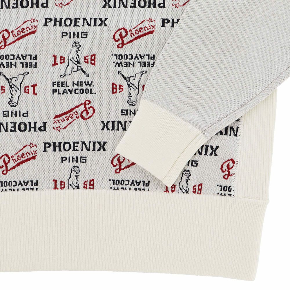 ピン PING　メンズ ジャカード 長袖 クルーネック ニット プルオーバー 621-5270002　2025年モデル 詳細1 詳細10