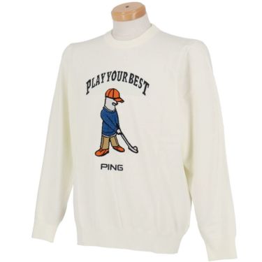 ピン PING　メンズ Mr.PING ジャカード 長袖 クルーネック ニット プルオーバー 621-5270902　2025年モデル 詳細1 詳細7