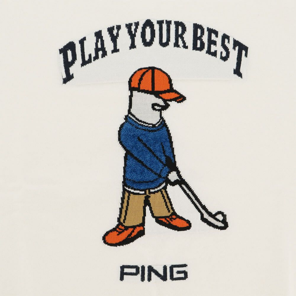 ピン PING　メンズ Mr.PING ジャカード 長袖 クルーネック ニット プルオーバー 621-5270902　2025年モデル 詳細1 詳細8