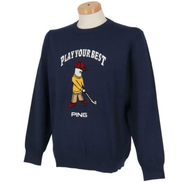 ピン PING　メンズ Mr.PING ジャカード 長袖 クルーネック ニット プルオーバー 621-5270902　2025年モデル 詳細1 詳細12