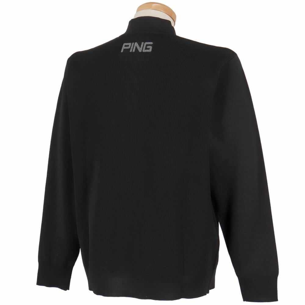 ピン PING　メンズ ハーフジップ 長袖 ハイネック ジャガード ニット 621-5275900　2025年モデル 詳細1 詳細3