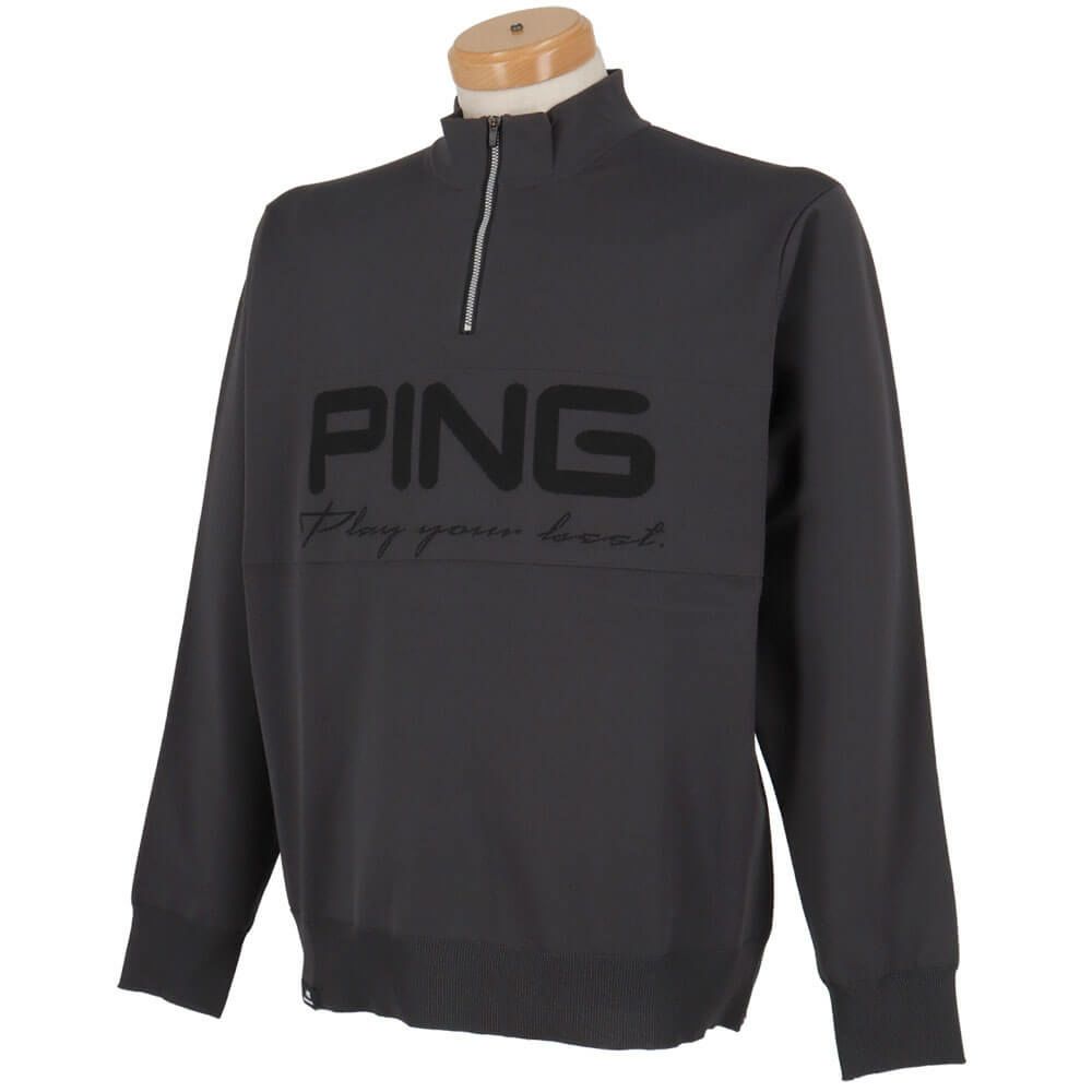 ピン PING　メンズ ハーフジップ 長袖 ハイネック ジャガード ニット 621-5275900　2025年モデル 詳細1 詳細7