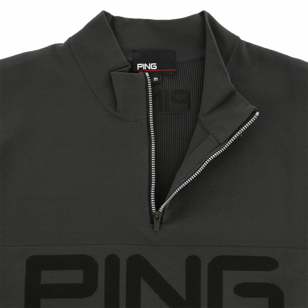ピン PING　メンズ ハーフジップ 長袖 ハイネック ジャガード ニット 621-5275900　2025年モデル 詳細1 詳細8
