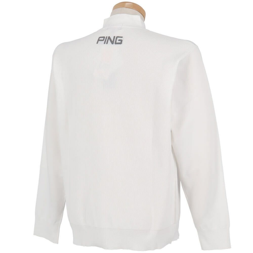 ピン PING メンズ ハーフジップ 長袖 ハイネック ジャガード ニット
