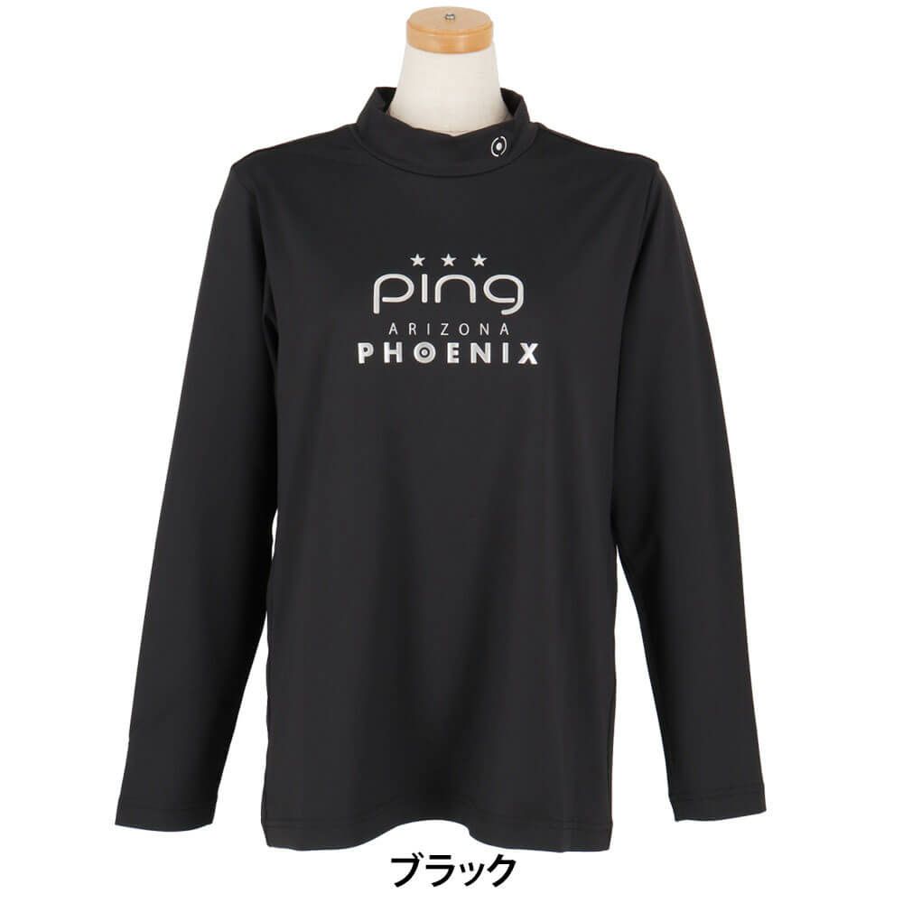 ピン PING　レディース トリコット 長袖 ハイネック シャツ 622-5266001　2025年モデル 詳細1 詳細2