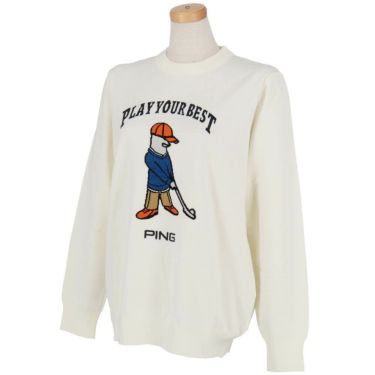 ピン PING　レディース Mr.PING ジャカード 長袖 クルーネック ニット プルオーバー 622-5270901　2025年モデル 詳細9